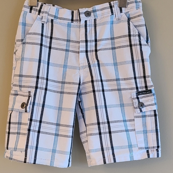 Calvin Klein white and blue plaid shorts - Picture 1 of 4
